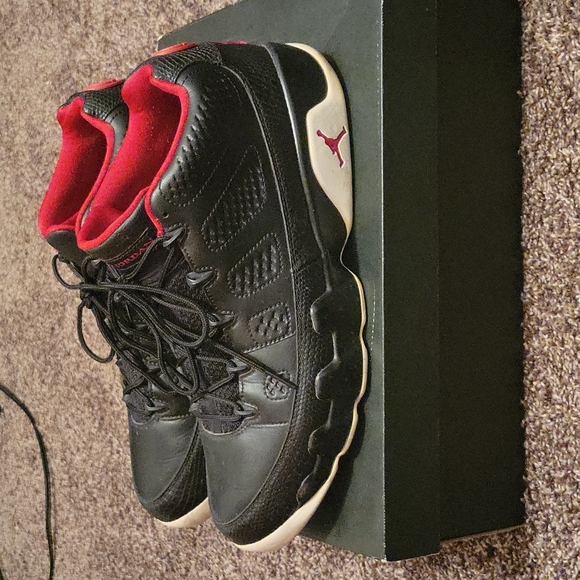 Air Jordan 9 Retro snake skin low  Black/Gym Red-White - Picture 3 of 9